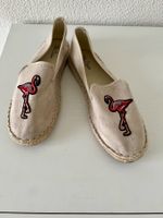 🦩 Flamingo Espadrilles Beige Gr. 40 für den Sommer 🌴