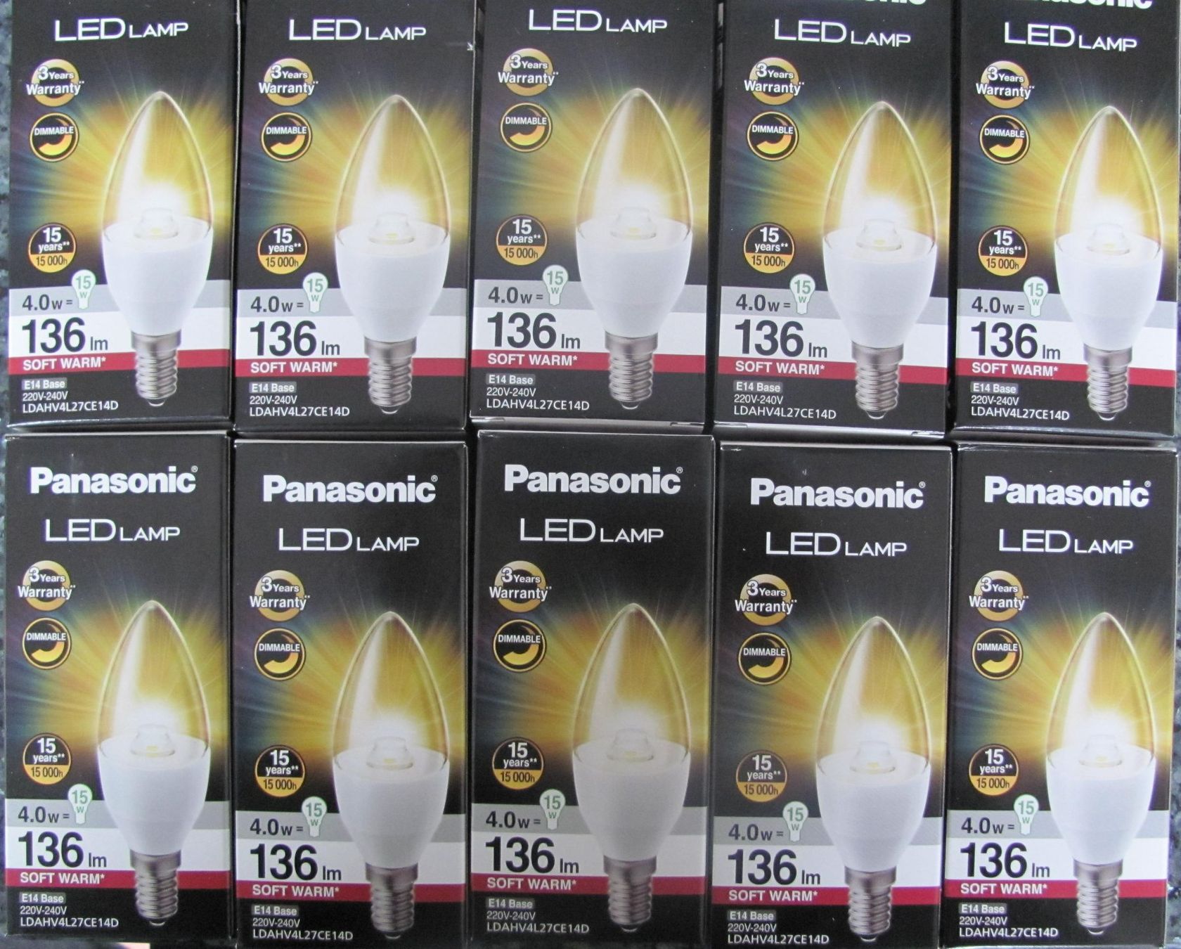 Lampen: 10 stück 4W Panasonic Led Birne E14 dimmbar – Neu und originalverpackt aus Uerkheim von Kaufoption