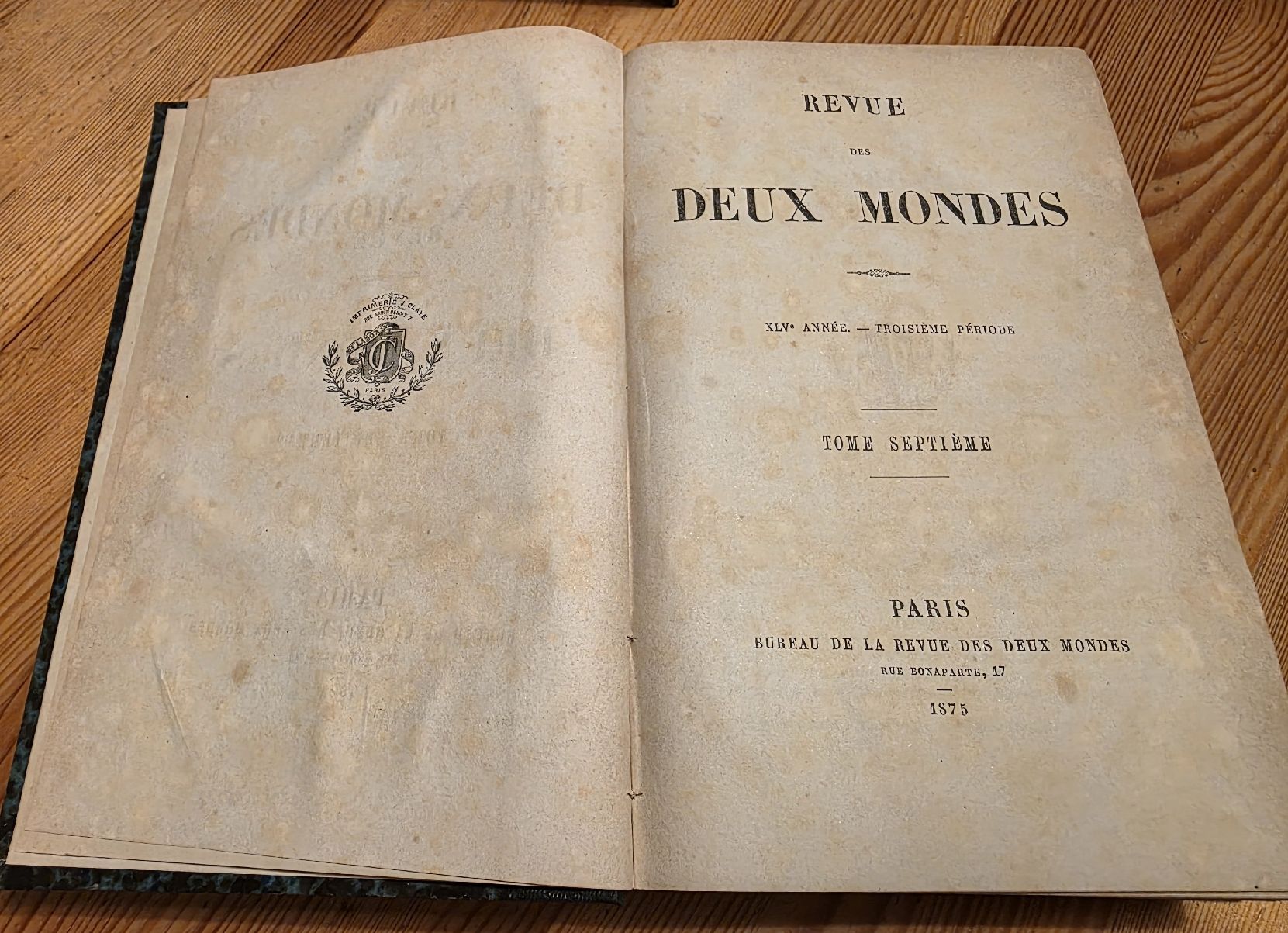 Bücher: Revue des Deux Mondes 1875 – Gebraucht aus Bern von phb_92q9 3