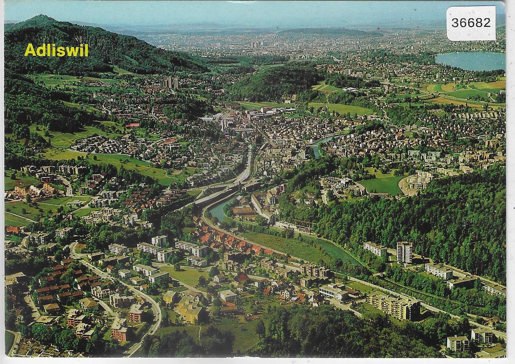 Cartoline postali: Flugaufnahme Adliswil – Usato da Ettingen venduto da Kartenplanet