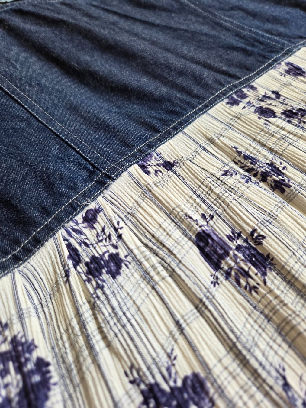 Robes: Vintage DeVille Kleid 44 Denim Blumen – D'occasion à Bern par -Aniko- 4