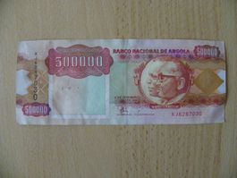 Angola 500000 Kwanzas 1991, P-134, Serie KJ 6287030