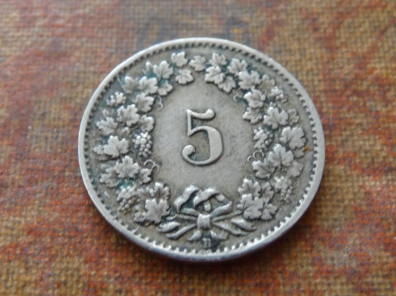 Tutti le monete: 5 Rp. 1921  (A) – Usato da Romanel-sur-Lausanne venduto da Swift13 1