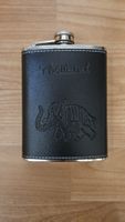 Edle Taschenflasche mit Elefantenmotiv aus Thailand. Neu!