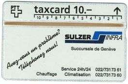 Taxcard 212L_32082 Sulzer Infra ungebraucht