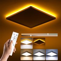 LED Deckenleuchte Flach Dimmbar 24W Deckenlampe 2000K Warm
