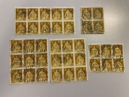 Helvetia mit Schwert, Mi145, 38 Stück, gestempelt