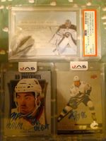 Lot de 3 cartes NHL (2 signées et 1 gradée)