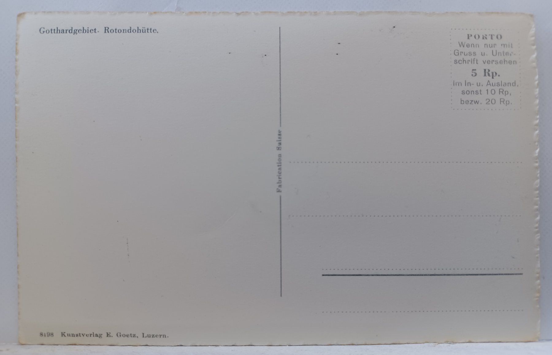 Cartoline postali: Rotondohütte – Usato da Aarau Rohr venduto da mgvw 1