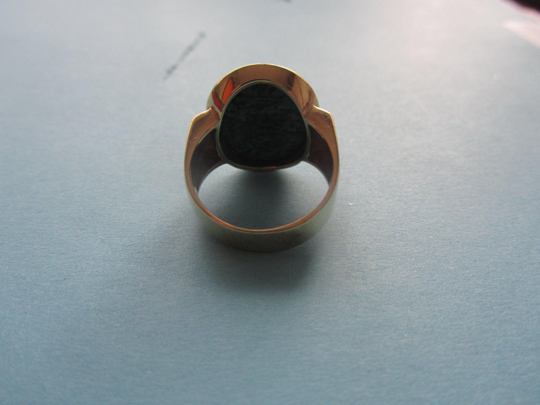 Anelli: Jadeit-Herrenring-14 K.Gold – Usato da Luzern venduto da Lucernauno 5