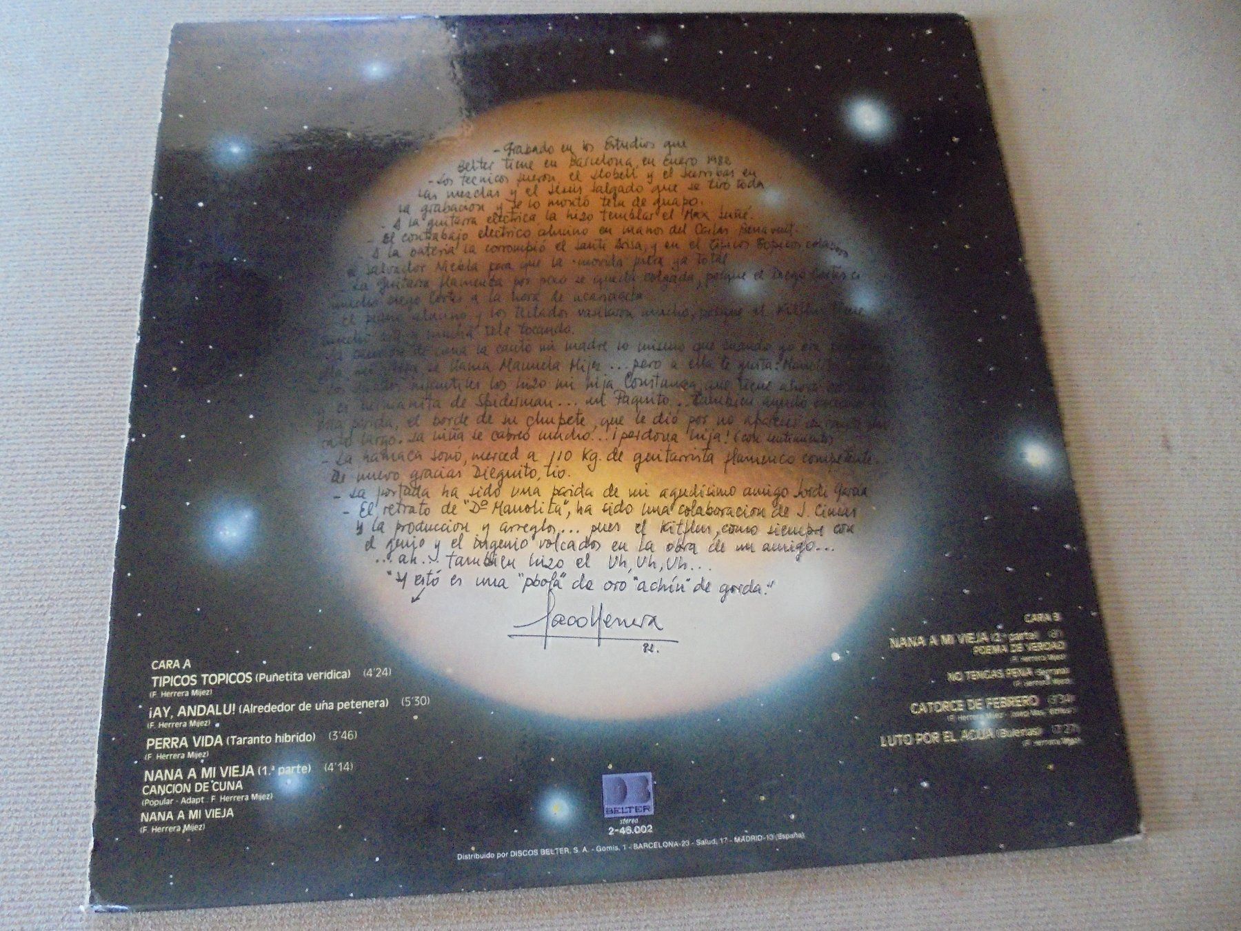 Dischi in vinile: Paco HERRERA " Tipicos Topicos " LP Spanien 1982 – Usato da Crissier venduto da Promopost 2