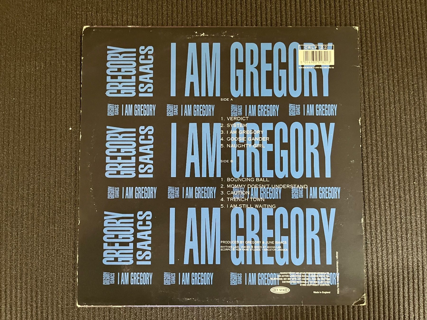 Dischi in vinile: Gregory Isaacs I Am Gregory – Usato da Olten venduto da Xtra 1