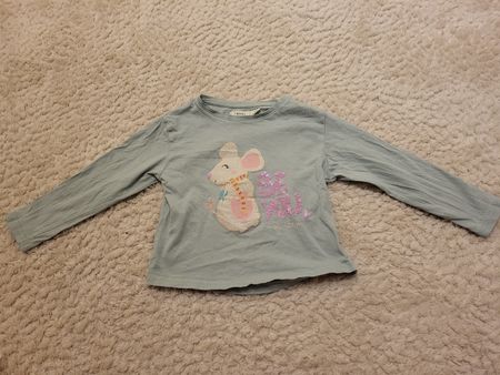 Tolles Langarmshirt mit Maus-Motiv, Grösse 98, Top Zustand!