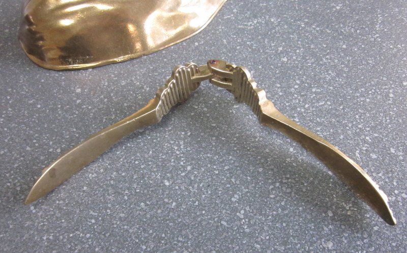 Schalen: Nussschale mit Nussknacker Messing, Actina, Made in Austria – Gebraucht aus Bischofszell von raika 7