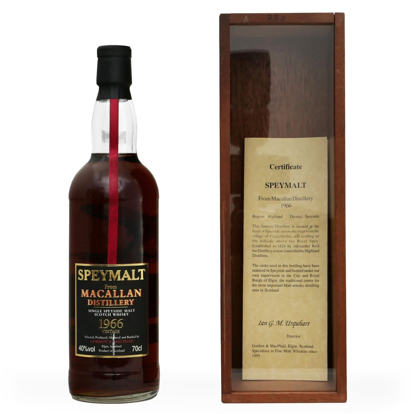 Macallan Spiritueux: Macallan 1966 Speymalt 33Y Gordon & MacPhail 40.0% – Neuf (Voir description) à Wohlen AG par MAXMALT