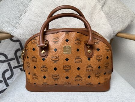 vintage MCM Visetos Boston/Bowler bag in Cognac