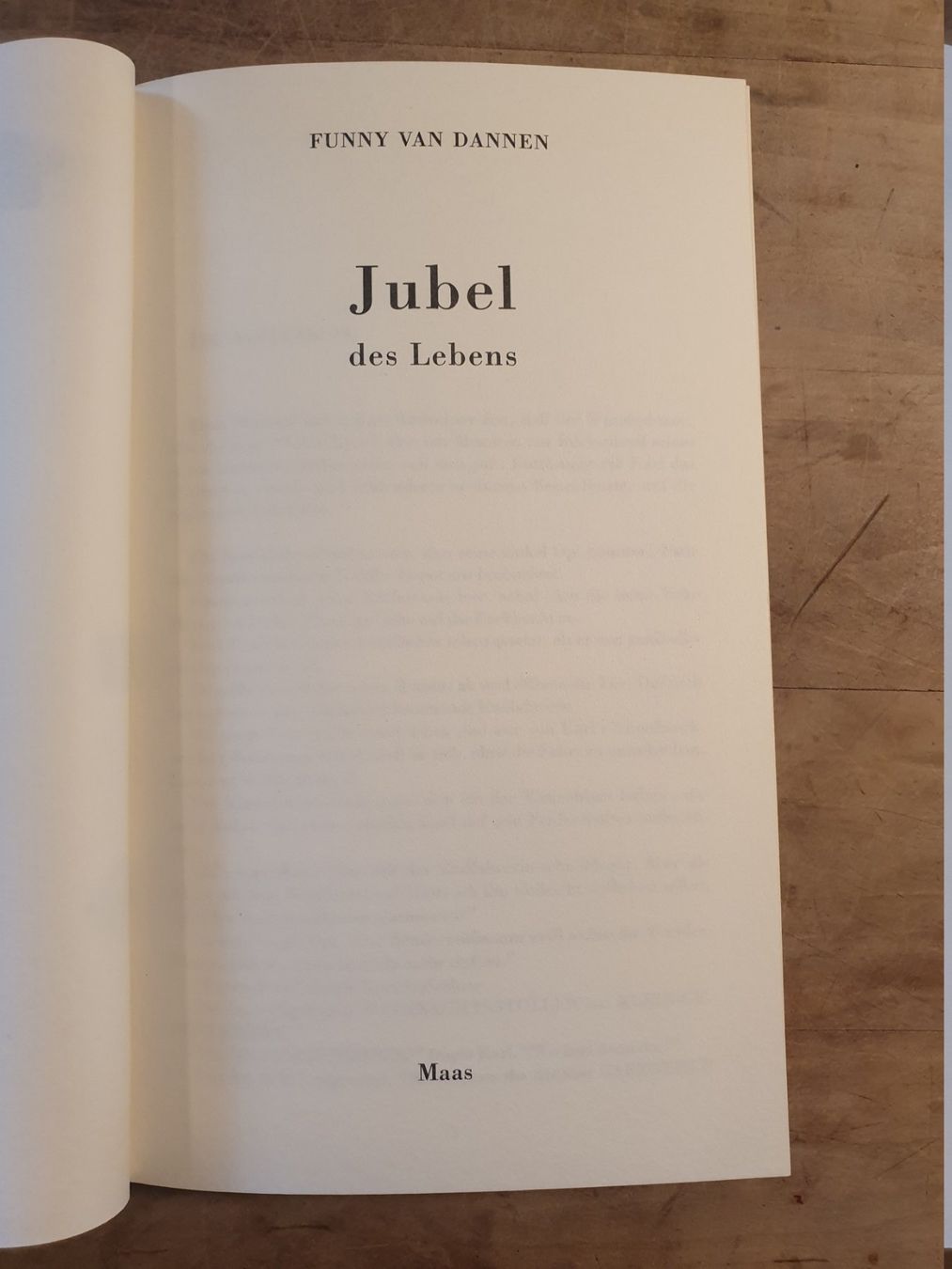 Libri: Jubel des Lebens Van Danne Maas – Usato da Zürich venduto da loosebone 2
