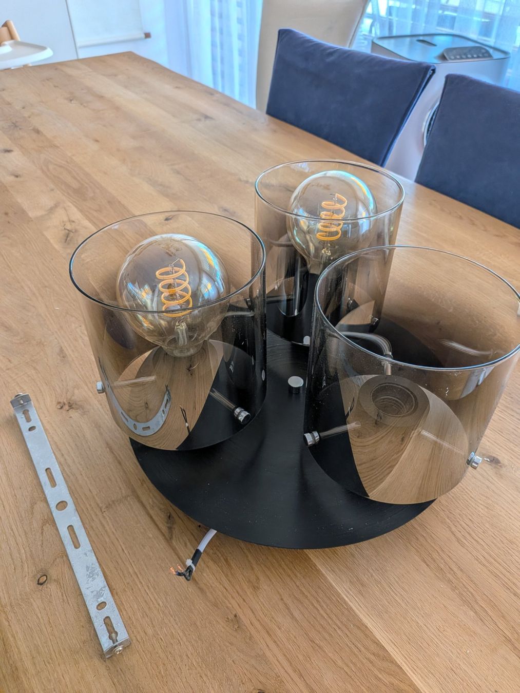 Pfister Lampadari & plafoniere: Deckenleuchte Schwarz mit Rauchglas – Usato da Root venduto da jolijoli2 1