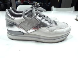 Hogan Sneaker, Grösse 37.5, Silber-Weiss