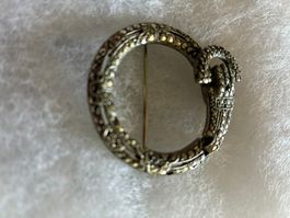 broche pour chapeau -strass et hématites-