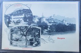 Alte Ansichtskarte Sargans ca 1910