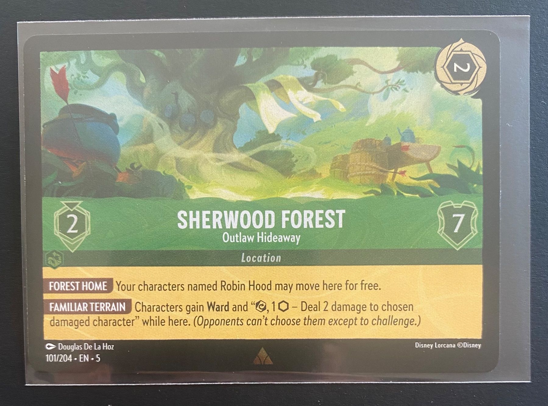 Disney Carte collezionabili: Lorcana FOIL SHERWOOD FOREST 101/204 EN-5 Rare – Usato da Lugano venduto da VlaseCard