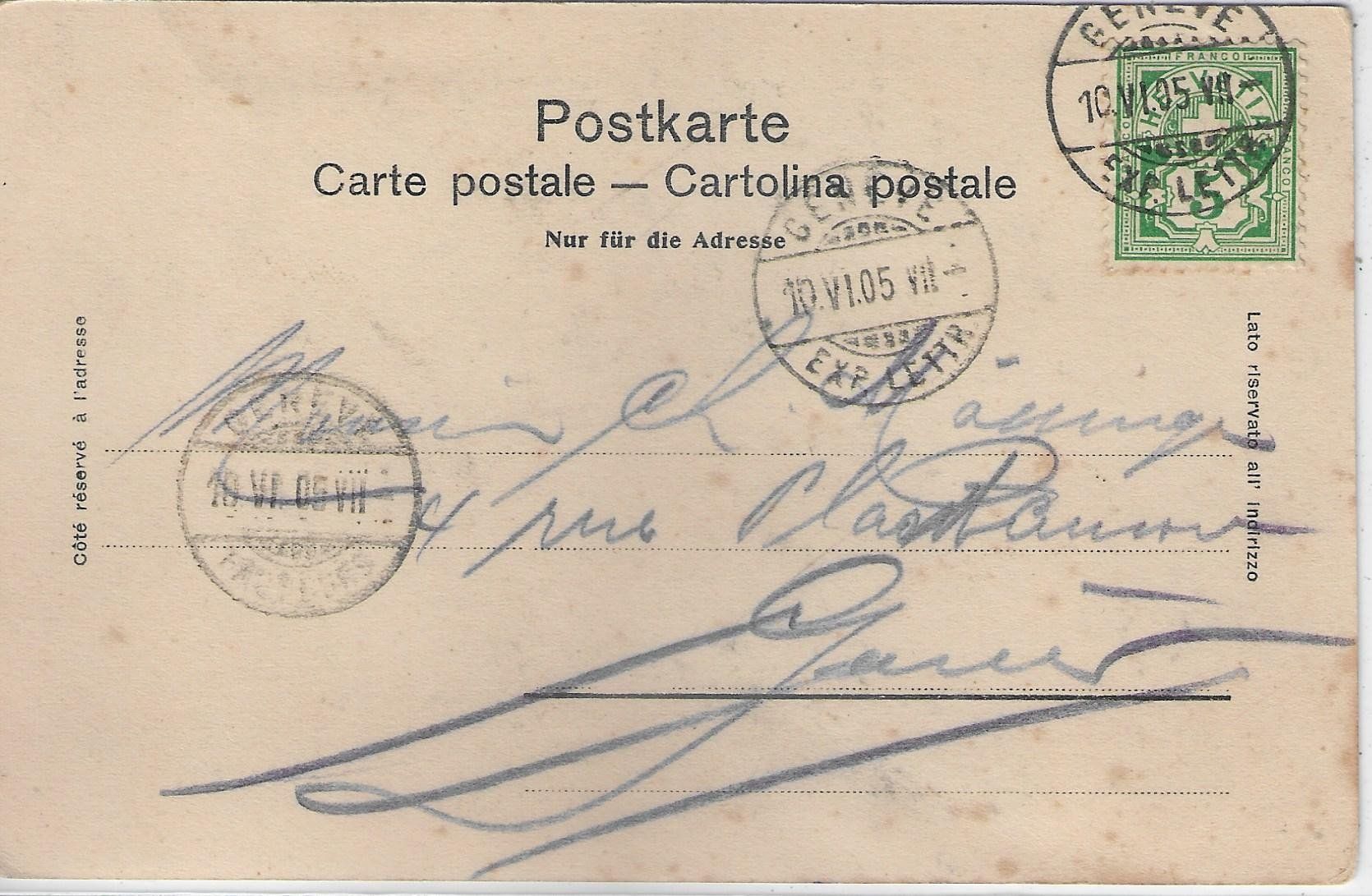 Cartoline postali: Geneve - Societe Schwalben-Nest – Usato da Ettingen venduto da Kartenplanet 1