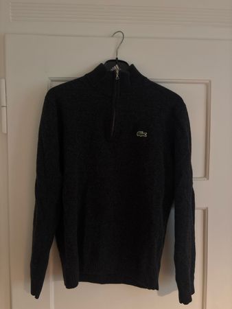 Lacoste Pullover mit Reissverschluss grau Grösse M