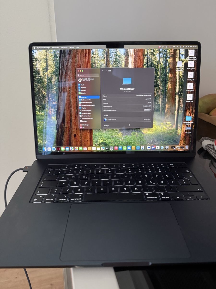 Apple Notebook: MacBook Air 15" M3 2024 - Top Zustand – Usato da Oberentfelden venduto da trikodinho