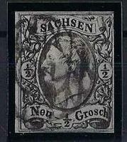 Altdeutschland  1856 Sachsen 1/2 Neu-Groschen gest.
