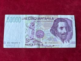 ITALIA- 50'000 Lire 27 Maggio 1992 Gianlorenzo BERNINI