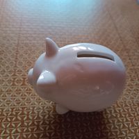 Tirelire cochon Blanc