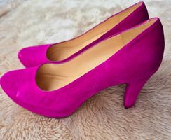 UNISA PUMPS LEDER SCHUHE 38 PINK , TOP ZU JEANS ROCK KLEID