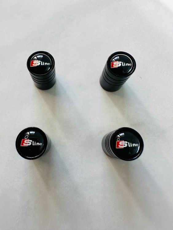 4x Original Audi Ventilkappen Für Aluventile - Mit Audi-Ring-Logo, Passend Für Viele Modelle