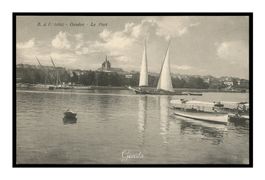 GENÈVE 1910 "Le Port avec barque Voilier"
