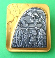 Basel Fasnachtsplakette Gold 1978 mit Nadel