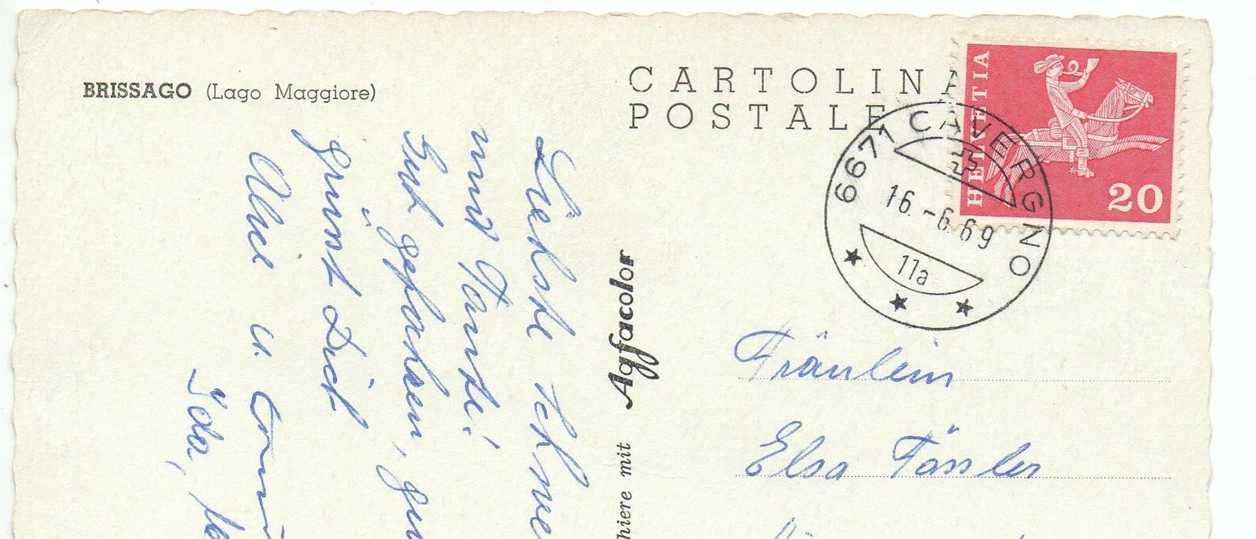Cartoline postali: BRISSAGO Aerofoto – Usato da Jona venduto da philajona 1