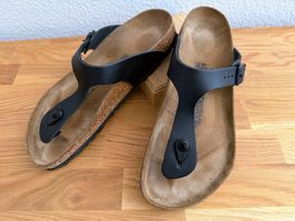 Birkenstock Gizeh Naturleder geölt 40 normal  schwarz Neu!