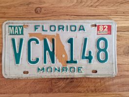 Autonummernschild Florida 1982