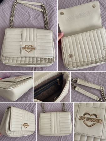 Love Moschino Schultertasche / Crossbody Bag – Creme