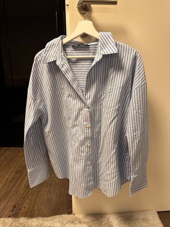 Zara Bluse gestreift blau weiss Grösse L guter Zustand