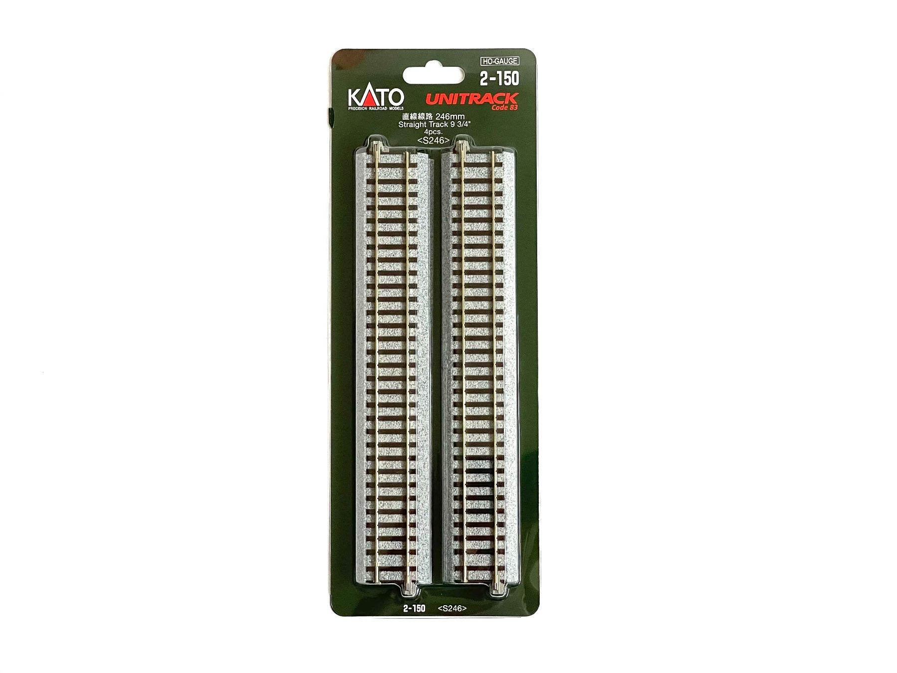 Kato Modellini di ferrovie: 2-150 Gerades Gleis 246 mm 4 Stk. – Nuovo e nell'imballaggio originale da Brügg BE venduto da telegraphrail