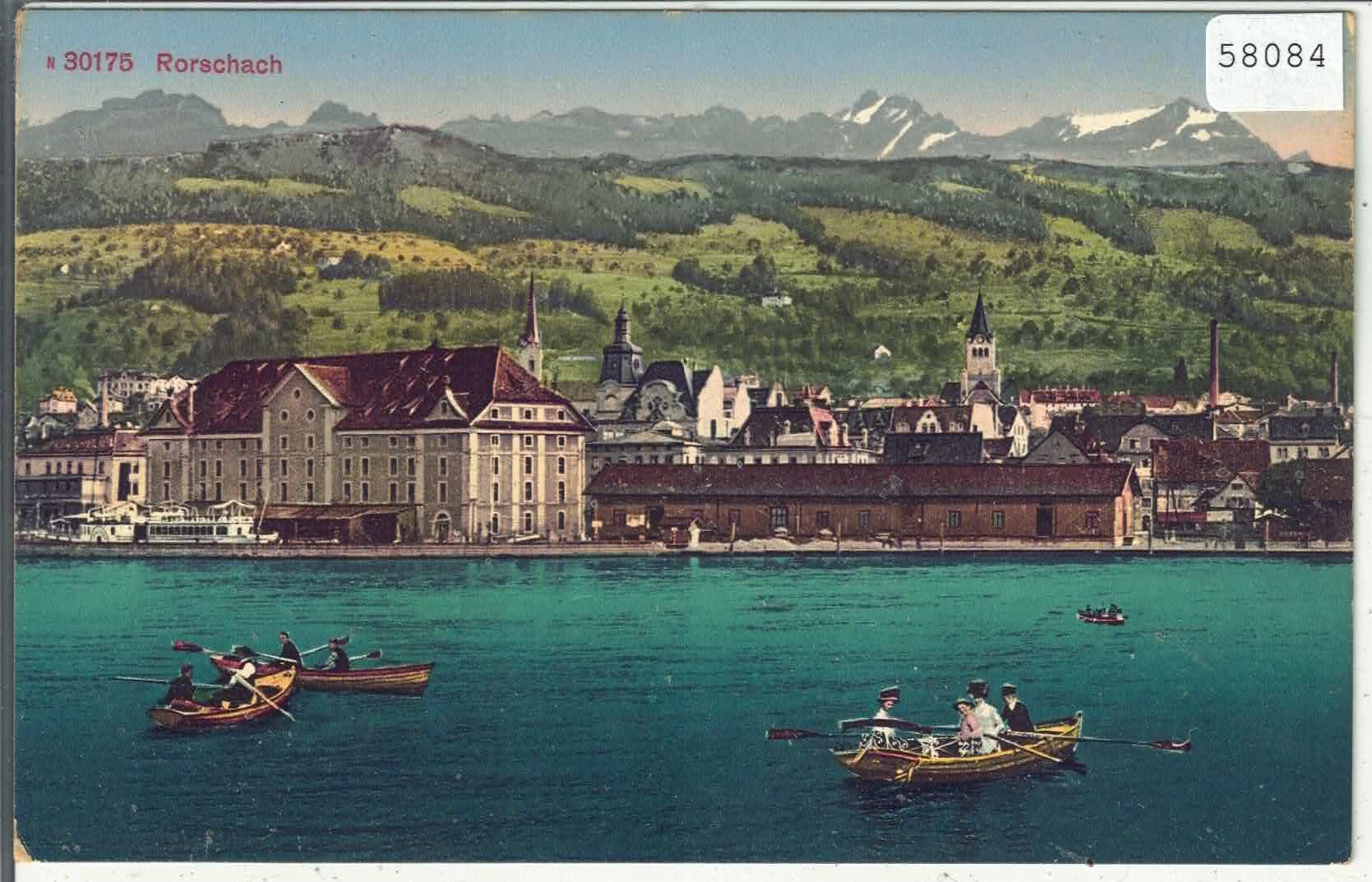 Ansichtskarten: Rorschach am Bodensee - Ruderboote - Litho – Gebraucht aus Ettingen von Kartenplanet