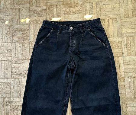 Schwarze Jeans mit seitlichen Eingriffstaschen Gr.38 