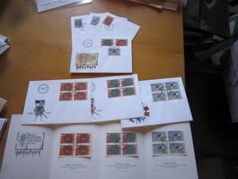CH 1981 Serie FDC einzeln und 4er und Büchlein