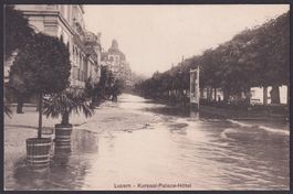 Luzern Hochwasser 1910, Kursaal Palace Hotel, ungelaufen
