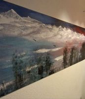 Gemälde " Der Flug der Stille" handmade 30×120