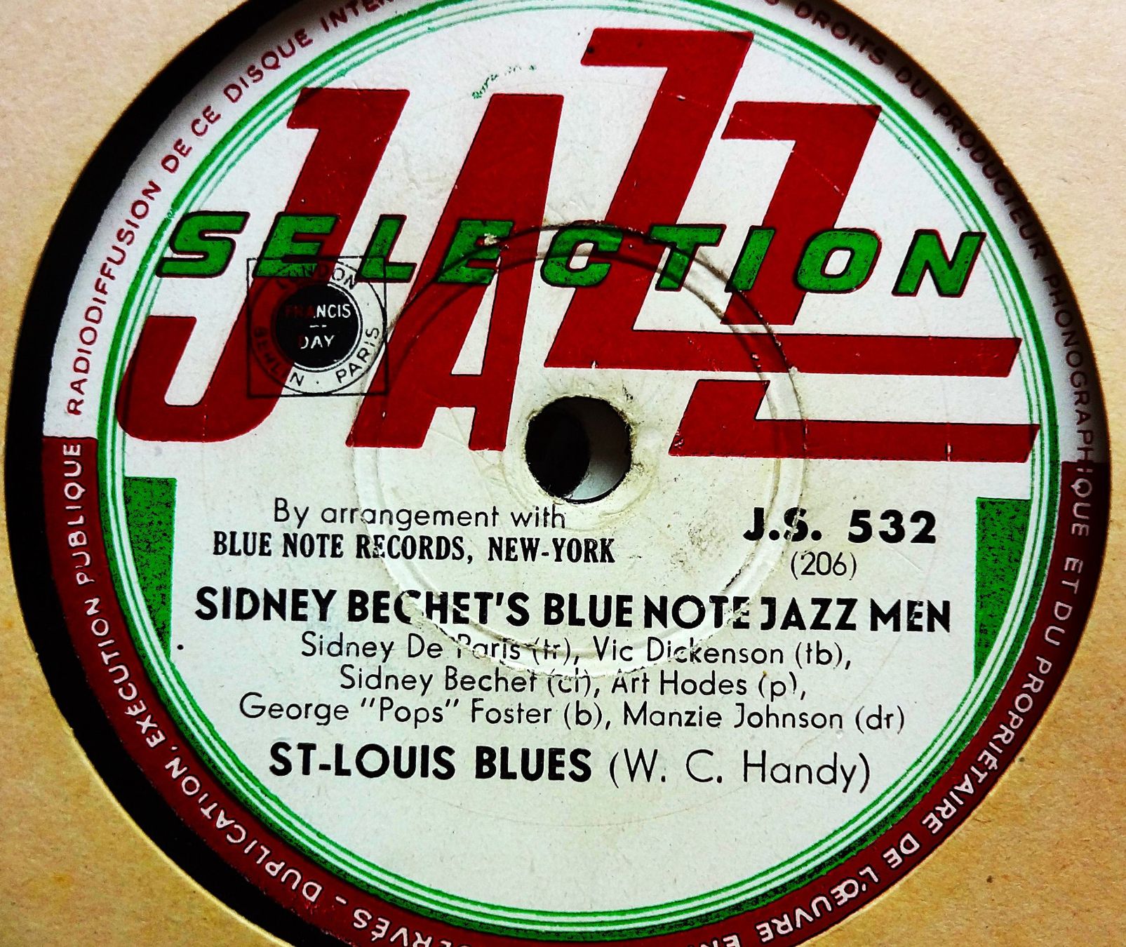 Dischi in vinile: Sidney Bechet, Album mit 12 Jazz Schellackplatten 30cm – Usato da Hemishofen venduto da Phonomandy 3