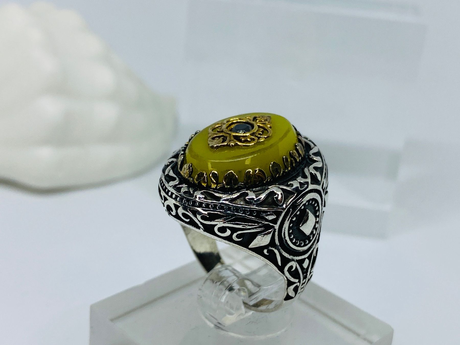 Anelli: Ring aus 925 er Silber mit Kehribar – Nuovo e nell'imballaggio originale da Windisch venduto da Zeta2018 2