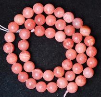 1 Strang natürliche argentinische Rhodochrosit Perlen 8 mm